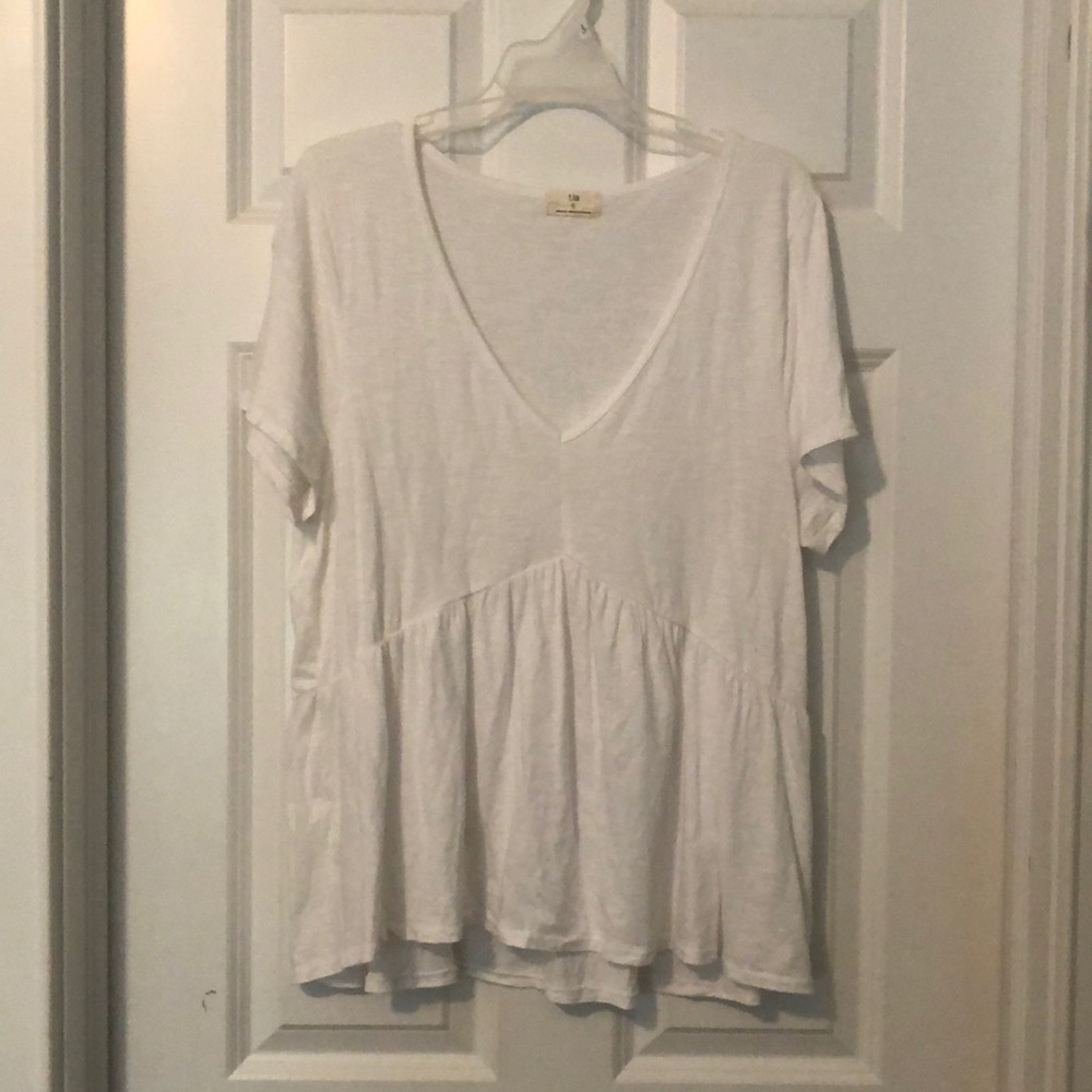 Anthropologie tiered peplum tee